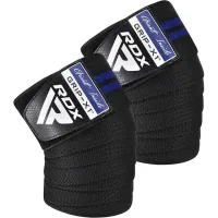 Sports bandage RDX KR11 Gym Knee Wrap Black/Blue (WAH-KR11BU)