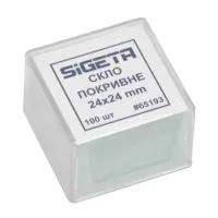 Аксесуар до мікроскопів Sigeta Покривне скло 24x24 мм (100 шт) (65193)