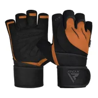 Fitness gloves RDX Micro Tan/Black Plus S (WGM-L4TN-S+)