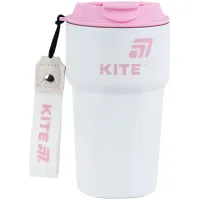 Thermal mug Kite 450 ml white-pink (K25-1220-3)