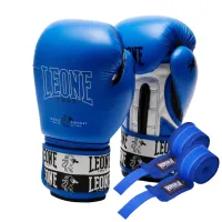 Leone Boxing Gloves GN208 Iconic Blue 12oz (GN208_Blue_12oz)