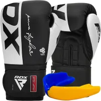 RDX F4 Boxing Sparring Gloves Hook & Loop White/Black 10oz (BGR-F4B-10OZ)