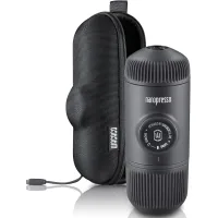 Wacaco Nanopresso portable coffee maker with gray cover (WNANOGRcase)