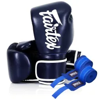Fairtex BGV14 Blue 14oz Boxing Gloves (Bandages Included) (BGV14_14oz_Blue)