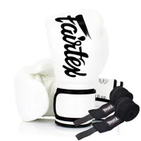 Fairtex BGV14 White 16oz Boxing Gloves (Bandages Included) (BGV14_16oz_White)