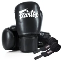 Боксерські рукавички Fairtex BGV27 Black 16 унцій (бинти в комплекті) (BGV27_16oz_Black)