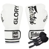 Боксерські рукавички Fairtex BGVG1 White 12 унцій (бинти в комплекті) (BGVG1_12oz_White)