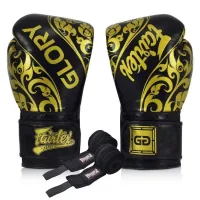 Боксерські рукавички Fairtex BGVG2 Velcro Black 14 унцій (бинти в комплекті) (BGVG2_Velcro_14oz_Black)