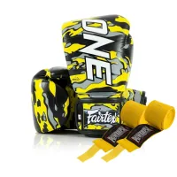 Боксерські рукавички Fairtex BGV-ONE X STBG (натуральна шкіра) 14 унцій (бинти в комплекті) (BGV-ONE_X_STBG_14oz)