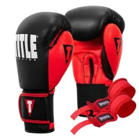 Boxing gloves Title Boxing Dynamic Strike Black/Red 12 oz (XDBG 12 BK/RD)