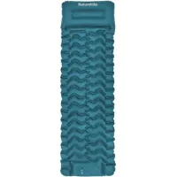 Inflatable mattress Naturehike CNK2550WS019, 200x60x6.5 cm, blue, with a bag for inflation (6977465869647)