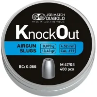 JSB Diabolo KnockOut Slugs 4.52 mm, 0.87 g, 400 pcs/pack (546126-400)