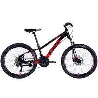 Велосипед Space 24" MERCURY DD FR рама-11" AL 2026 чорно-червоний (OPS-SP-24-065)