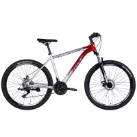 Велосипед Space 27.5" PHAETON DD FR рама-19" AL 2026 сріблясто-червоний (OPS-SP-27.5-085)