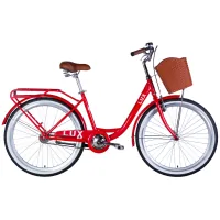 Велосипед Dorozhnik 26" LUX Velosteel рама-17" ST 2026 червоний (OPS-D-26-366)