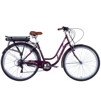 Електровелосипед Dorozhnik 28" eRETRO Vbr FR рама-19" 36B 13А*г 500Вт 2026 малиновий (ELB-D-28-112)
