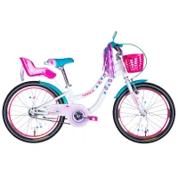 Велосипед Formula 20" Kid FLOWER PREMIUM BH рама-10" ST 2026 білий з рожевим та бірюзовим (OPS-FRK-20-244)