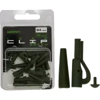 Безпечна кліпса Brain Lead Clip With Stopper 34mm Green (10 шт/уп) SGXA-90472 (1858.24.99)