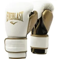 Боксерські рукавички Everlast PowerLock Boxing Training Gloves P00003049 білий, золотий 12 унцій (009283620110)
