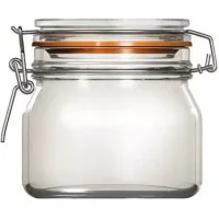 Uniglass jar "Econ Round" series with a buckle 500 ml (22504)