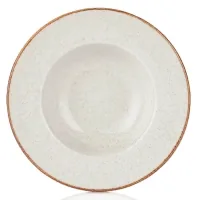 By Bone Effect Dust pasta plate with a straight edge 25 cm (EF-DS-GT-25-CK)