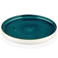 By Bone Harmony Tropical plate with 90° edge 27 cm (HA-TP-HL-27-RD)