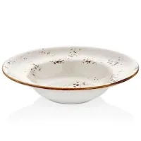 By Bone Harmony Elegance pasta plate with raised side 25 cm (HA-EL-ZT-25-CK)