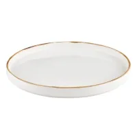 By Bone Harmony Gleam round plate with 90° edge 27 cm (HA-GL-HL-27-RD)
