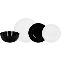 Luminarc Diwali table service Black and white 19 items (P4360)