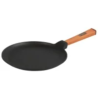Brizoll Optima cast iron frying pan with a handle for pancakes 240x15 mm (O2415-P)