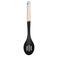 Ложка кухарська KitchenAid Coreline для сервіровки з прорізами, 35,3 см, кремова (KAG004OHACE)