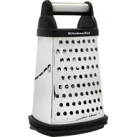 Терка KitchenAid Universal чотирьохстороння з контейнером, чорна (KQG300OSOBE)