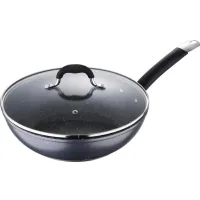 Frying pan MasterPro Home edition, Wok with lid, 28 cm (BGMP-3289-BK)