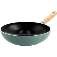 Frying pan GreenPan Mayflower Wok 28 cm, 3.6 L with ceramic coating, blue (CC001683-001)