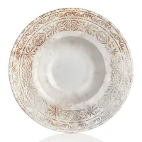 By Bone series "Antico" plate for pasta with a straight edge 25 cm (AN-GT-25-CK)
