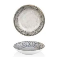 Plate By Bone series "Rug" 25 cm deep, 1300 ml (RUG-FL-25-CK)