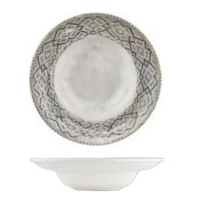 By Bone series "Rug" plate for pasta with a raised side 25 cm (RUG-ZT-25-CK)