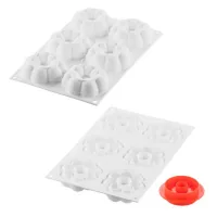 Форма для випікання Silikomart Curve Flex Truffle Crown 90 d-82 h-29 мм (TRUFFLE CROWN 90)
