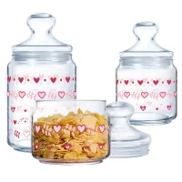 Luminarc Club Love Basket jar Set of 3 pcs (X1078)