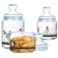 Luminarc Club My Roost My Rule jar Set of 3 (X1075)