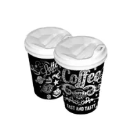 Стакани одноразові Romus Coffee Late паперові 110 мл 50 шт. Чорні (21471)