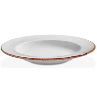 By Bone series "Grace" plate for pasta with a straight edge 25 cm (GRE-GT-25-CK)