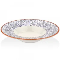 By Bone series "Tinta" Edera plate for pasta with a straight edge 25 cm (TN-EA-GT-25-CK)