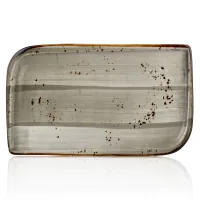 Dish By Bone series "Harmony" rectangular 35x16 cm Supreme gray (HA-SP-AR-38-DT)
