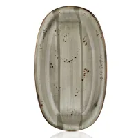 Dish By Bone series "Harmony" oval 29x17 cm Supreme gray (HA-SP-ZT-29-OV)