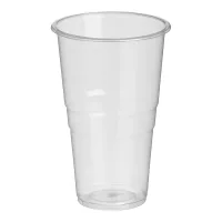 Disposable cups Buroclean EuroStandart transparent with a label 500 ml 50 pcs (1080019)