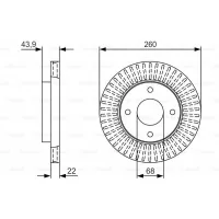 Brake disc Bosch 0 986 479 U61