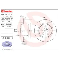 Гальмівний диск Brembo 08.B601.10