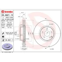Гальмівний диск Brembo 09.A621.11