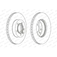 Brake disc FERODO DDF1010